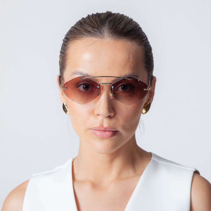 Anteojos de Sol Cat-Eye Animal Print Azul